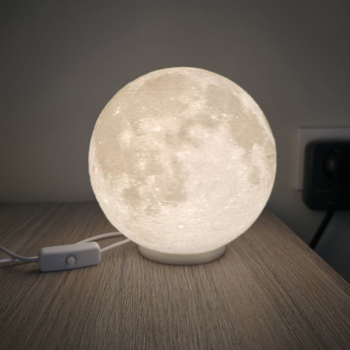 3D Moon Lamp 15cm diameter with USB LED light new