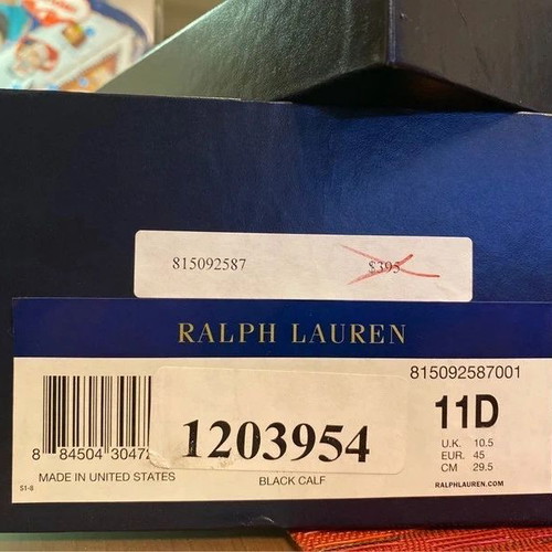 Ralph Lauren Loafers size 45 like new, black calf leather