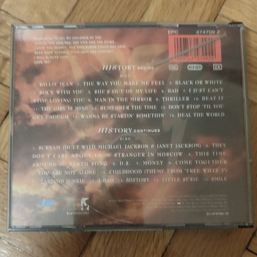 Michael Jackson HIStory Past Present And Future Book I CD used