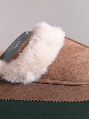 SaveYourFeet 3075 women's anatomical slippers new, sizes 36-39, beige brown