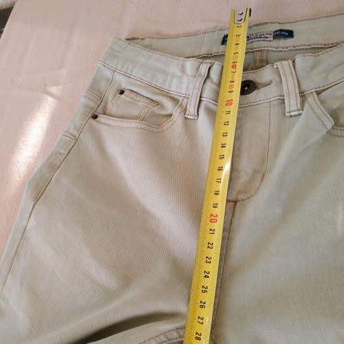 Denim skinny Pull&Bear No(36) like new, cotton pistachio color