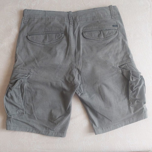 Garage 55 Men's Cargo Shorts new, grey with embossed fabric