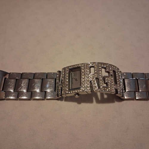 Morgan women's watch with rhinestones like new, silver
