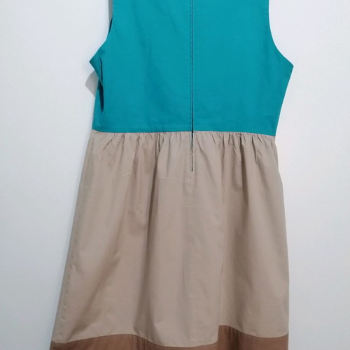 Poplin dress tricolor used, size M
