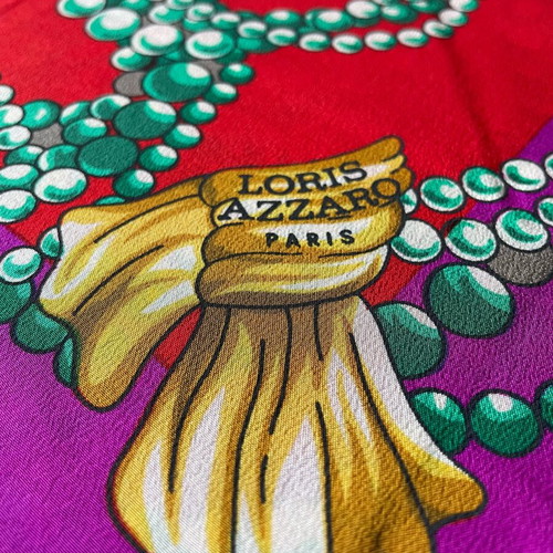 Silk scarf LORIS AZZARO PARIS new with beautiful colors
