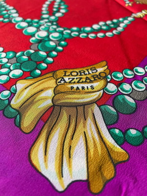 Silk scarf LORIS AZZARO PARIS new with beautiful colors
