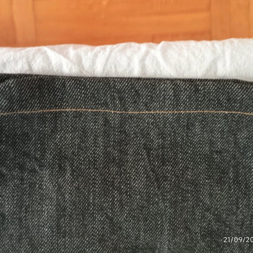 Jeans pants new dark blue with decorative creases