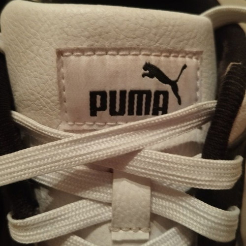 Puma kids' athletic shoes for boys, black and white, size 38