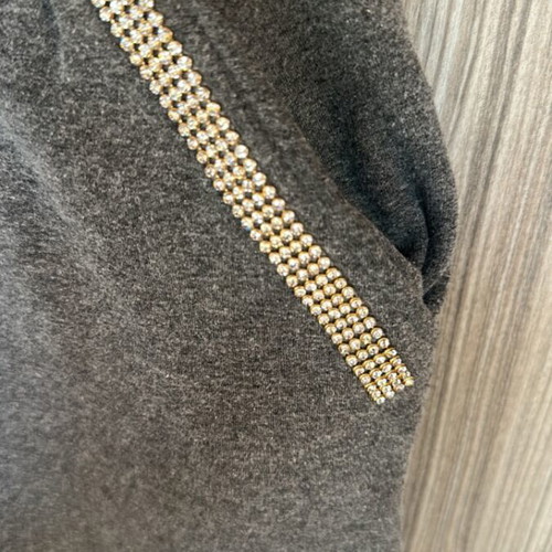 Women's gray tracksuit used, size S/M, pockets with rhinestones