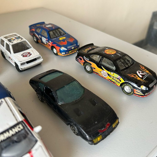 Toy cars 1/43 and 1/32 used, metallic racing and Suzuki models