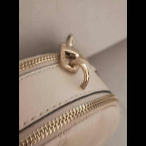 Guess crossbody bag with chain, beige and gold