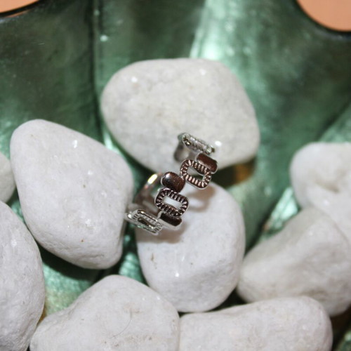 Adjustable silver ring new