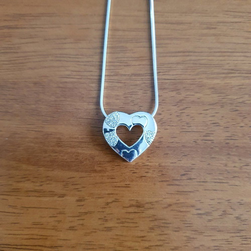 925 Silver Jewelry with Heart Pendant like new