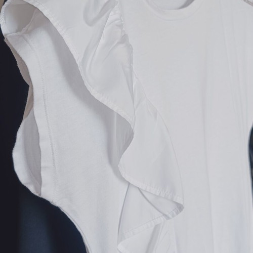 Relish short-sleeve summer blouse new, size S, white