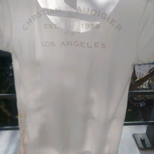Christian Audigier blouse used, size XL, white