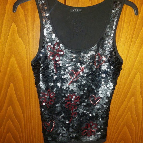 Sequin shirt black like new