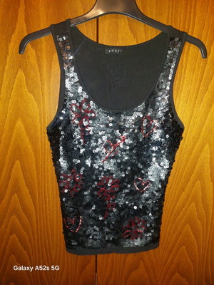 Sequin shirt black like new