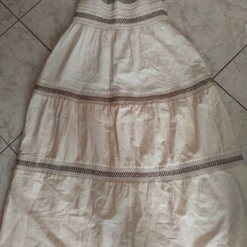 Maxi skirt like new, linen and viscose, made in Brazil