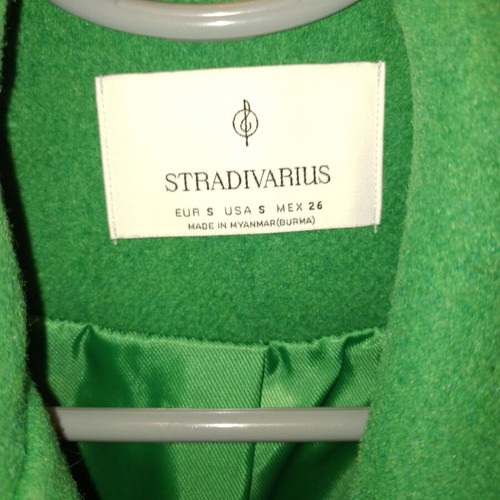 Stradivarius green coat like new