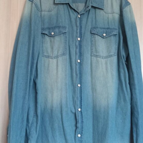 Denim shirt women's like new, size L, blue