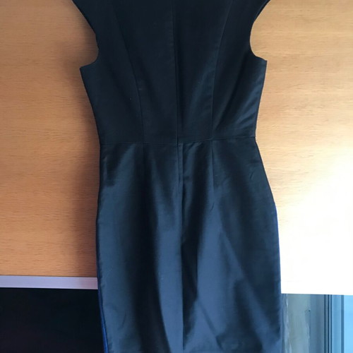 ZARA Dress Medium Two-Tone Blue and Black Used Slim Fit