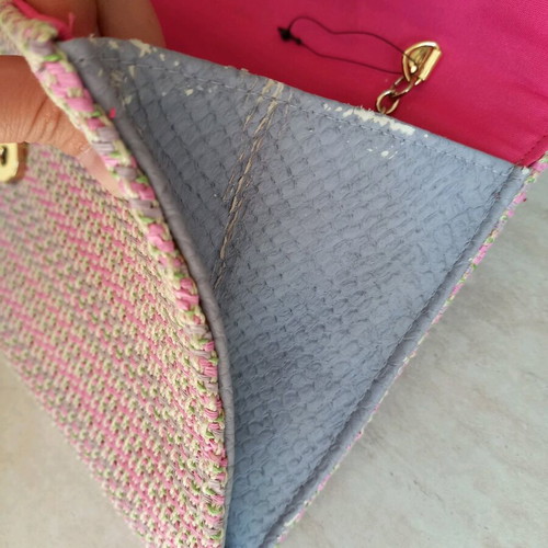 Τσαντάκι φάκελος μεταχειρισμένο Achilleas Accessories ροζ και μωβ