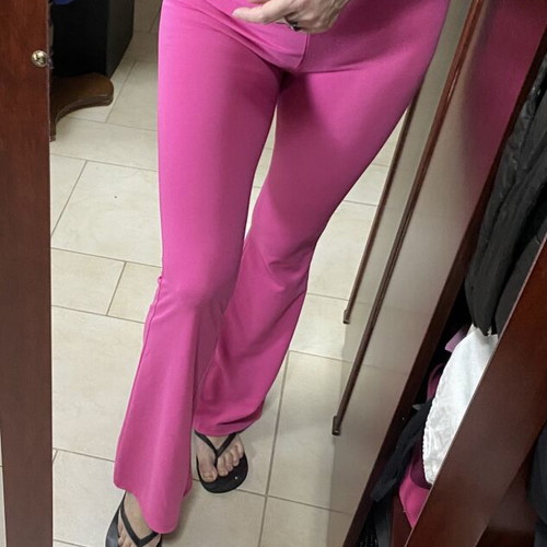 Women's Flared Pants pink, like new, size M