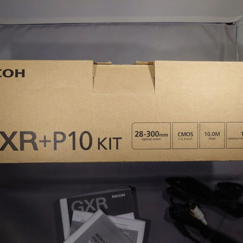 Ricoh GXR + P10 kit 28-300mm with VF-2 LCD Viewfinder, 3 batteries, used