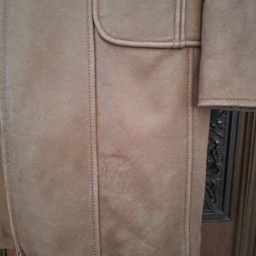 Women's leather jacket brown like new, size M