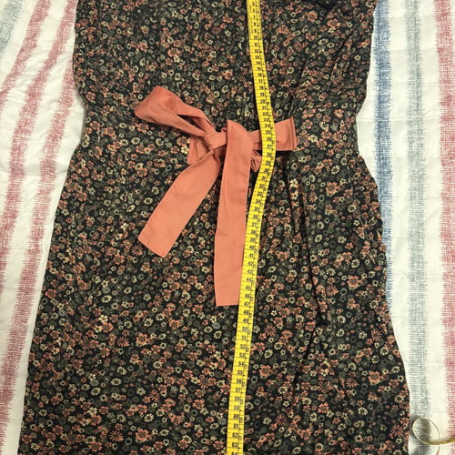 AJC Floral Strapless Dress with Belt and Pockets, One Size