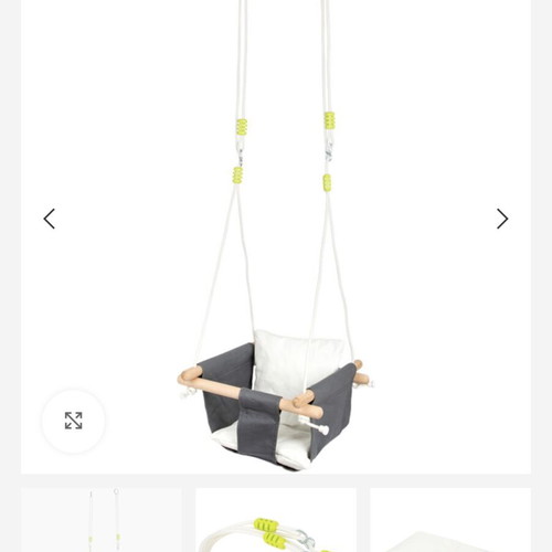 Child Swing new, beech wood and fabric for 18m+