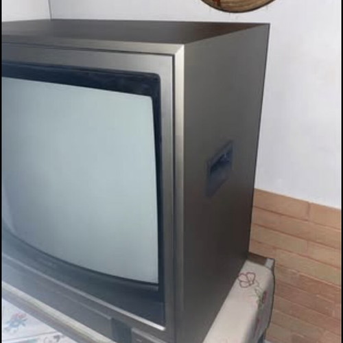 Sony Trinitron vintage 1980s television used with wooden casing