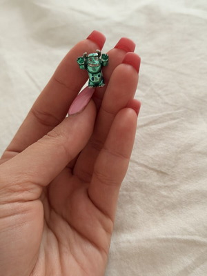 Pandora Sulley monster charm like new, green and silver