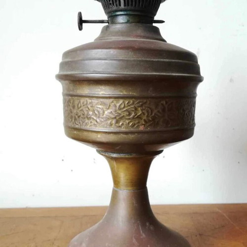 Oil lamp used, 25 cm height without glass