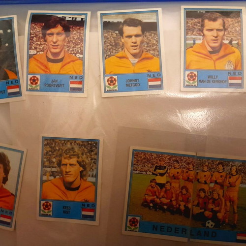 Euro 1980 Panini stickers used, pack of 14 without backs