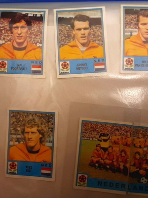 Euro 1980 Panini stickers used, pack of 14 without backs
