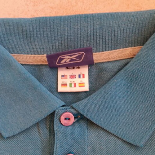 Reebok polo shirt XL used, blue with slight fading
