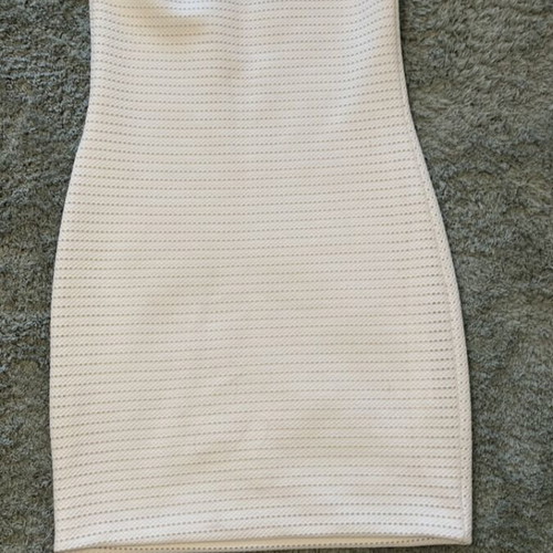 BSB White Short Dress with Cross Back Straps like new, size S