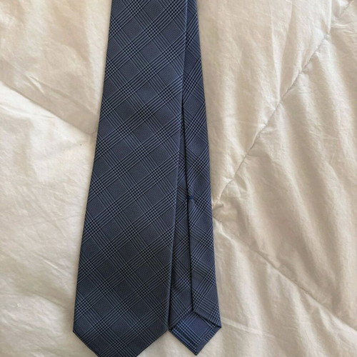 Massimo Dutti tie like new, blue with checkered pattern