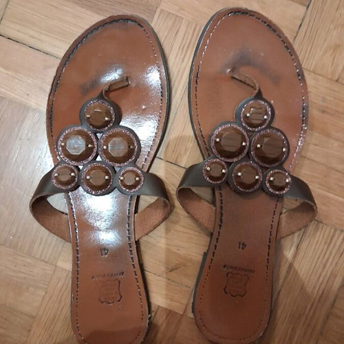 Brown sandals like new, size 41, platform style
