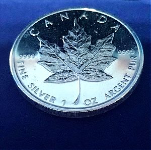1oz. Canadian Silver Maple Leaf 2007