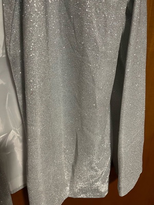 Silver blazer new, size M, shiny glittery finish