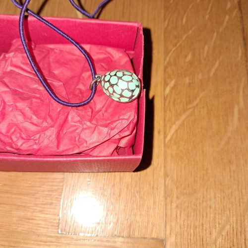 Handmade egg necklace turquoise new Rodamos