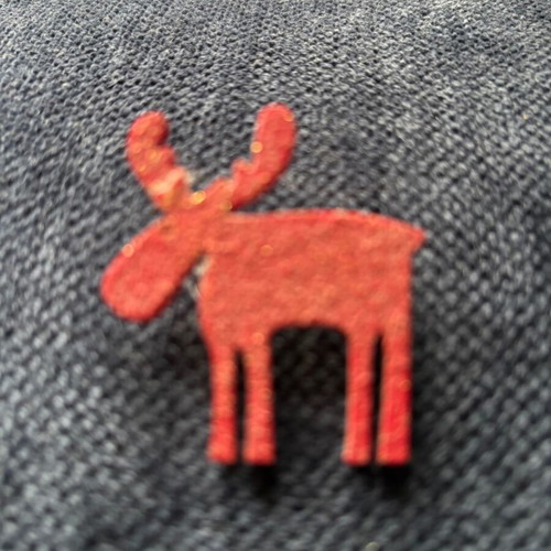 Christmas reindeer pin used