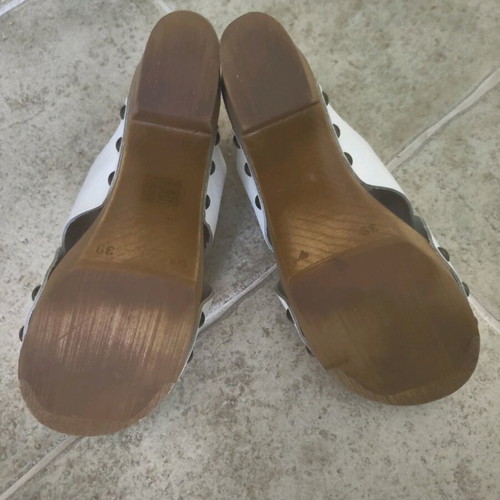 Vaquetillas heels new, white, size 38