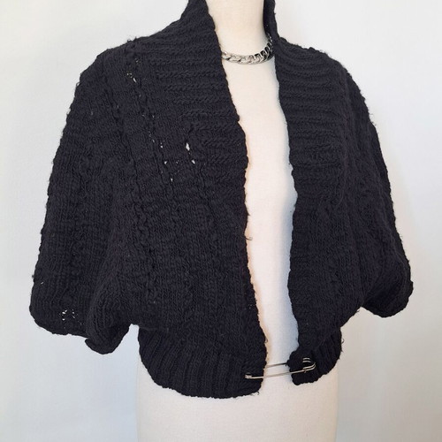 Zara short wool cardigan like new, black