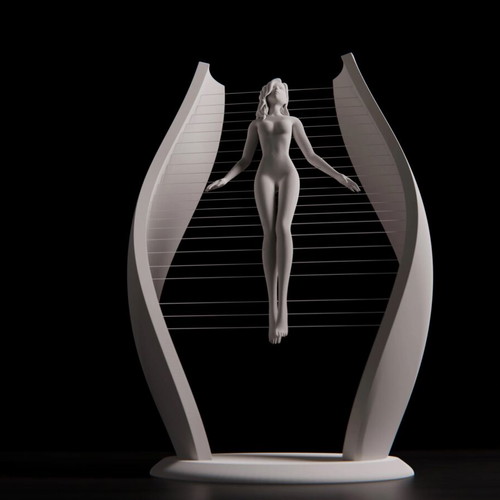 Floating Muse 3D printed decorative sculpture new
