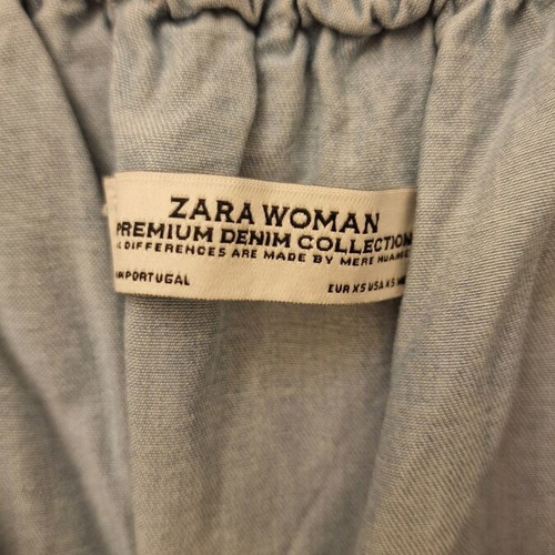 Zara denim dress short size XS like new, blue