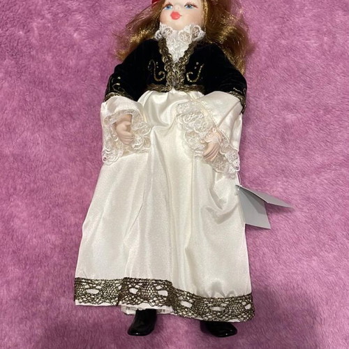 Porcelain doll Amalia collectible like new, made in Greece, 32cm