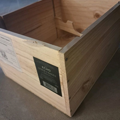 Wooden Echo Lynch Bages French wine box like new